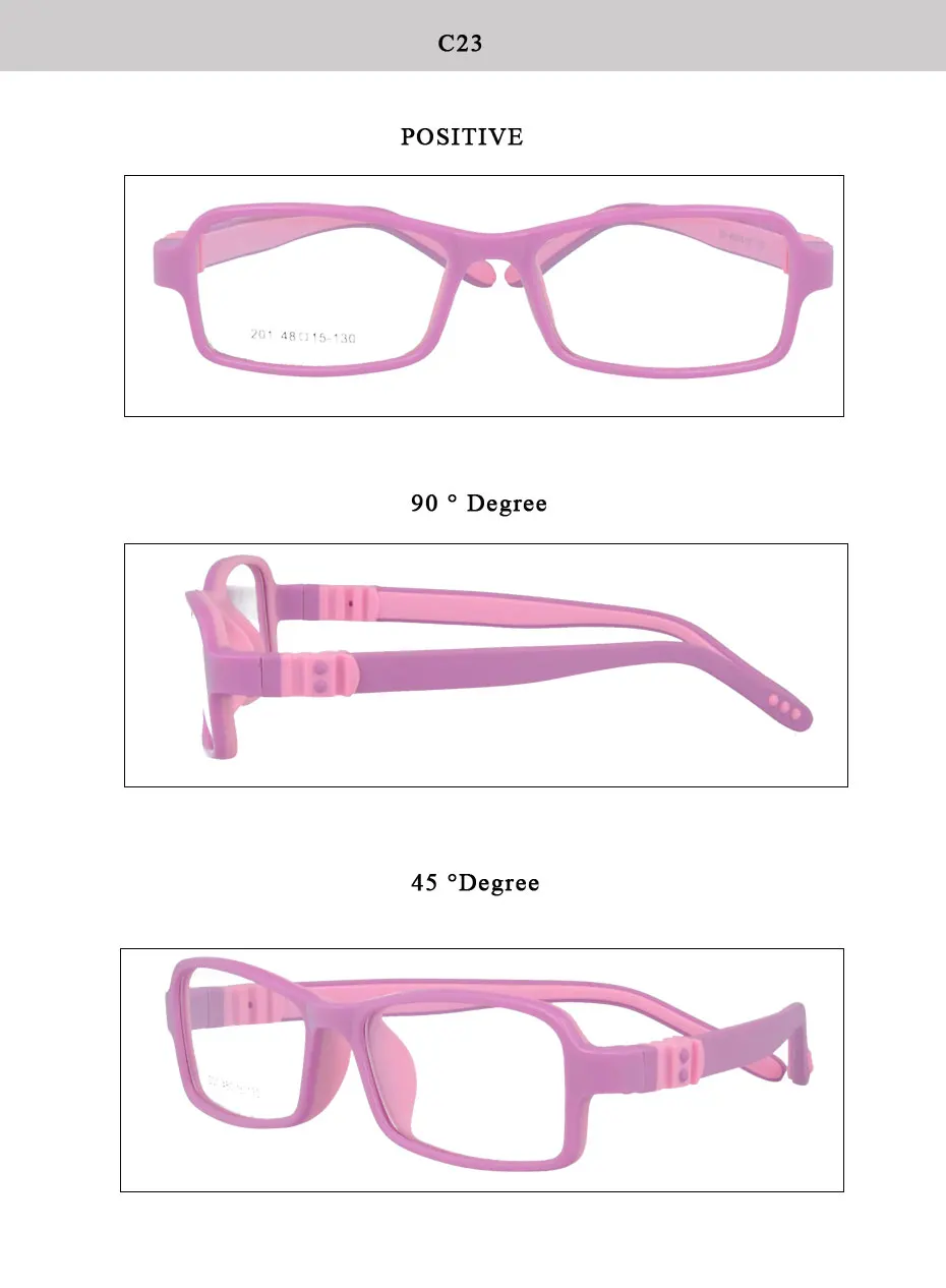 SPITOIKO TR90 и силиконовые детские световые прямоугольные оптические очки по рецепту близорукости 201