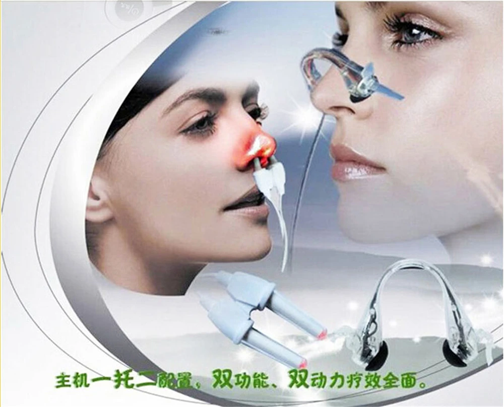 Allergy Rhinitis Sinusitis Reliever Electric Therapy Nose Cleaner Massage Cure Hay Fever Low Frequency Pulse Laser Health Care