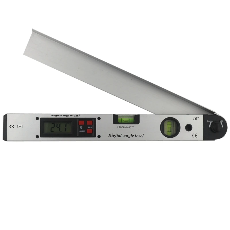 

400mm/16'' 0-225 degree Digital Angle Level Gauge Meter Electronic Protractor Level Measuring Tools