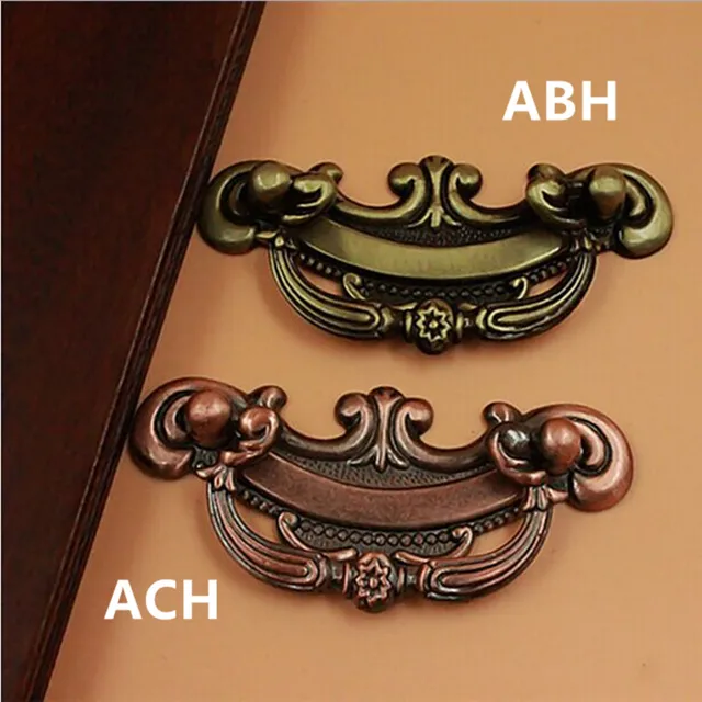 96mm bronze vintage furniture pulls handles 64mm antique copper drawer