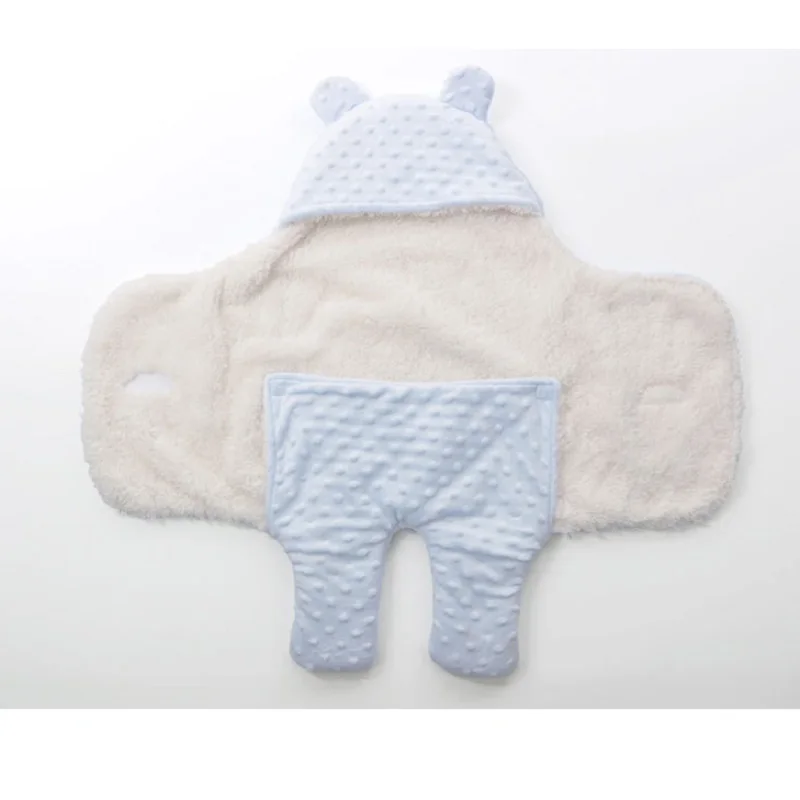 Вязаный для новорожденных Чистый цвет детская сумка младенческой ребенка осень зима утолщение спальное одеяло