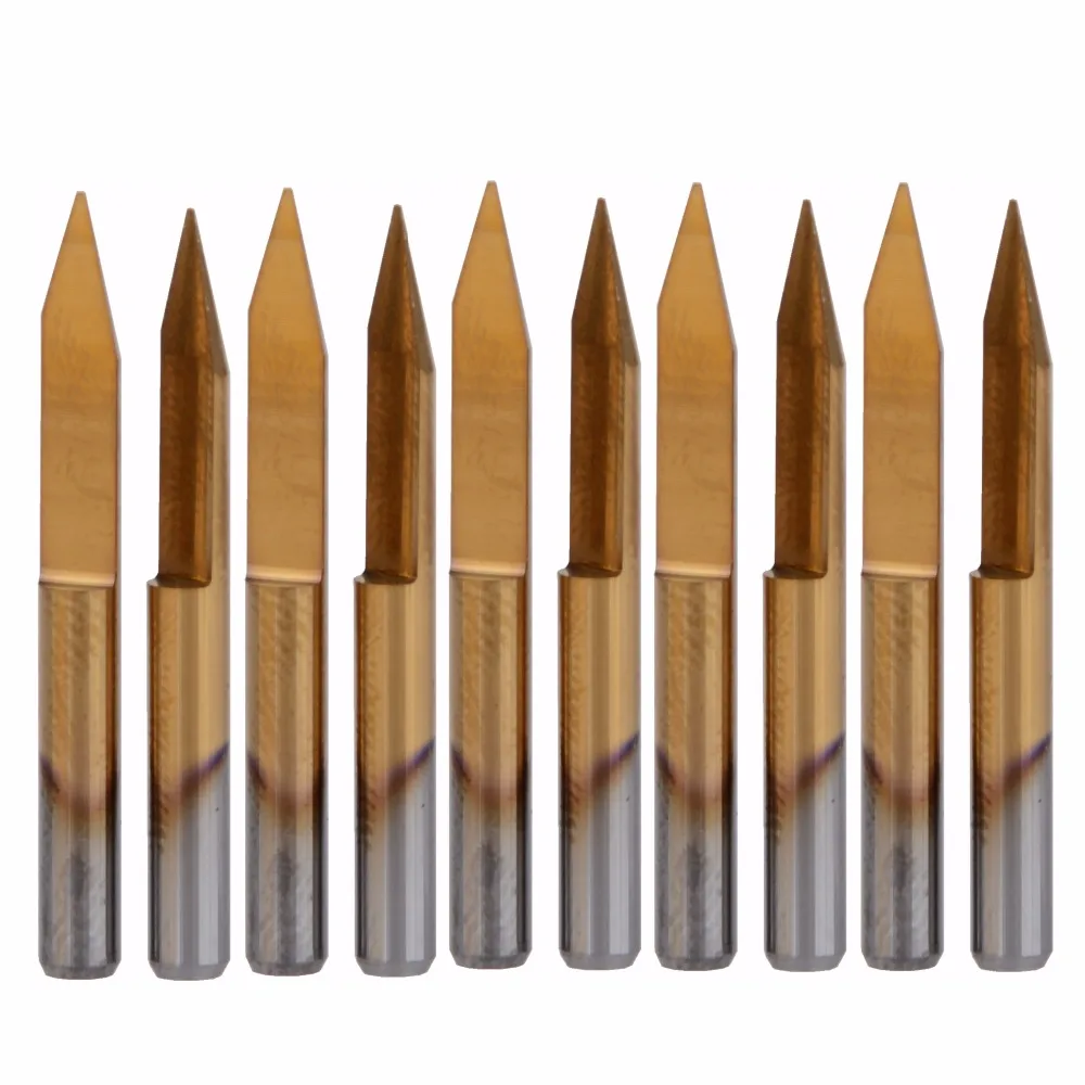 

10pcs Carbide PCB board 0.2mm 30 Degree Engraving Bits CNC Router Tool V-shape