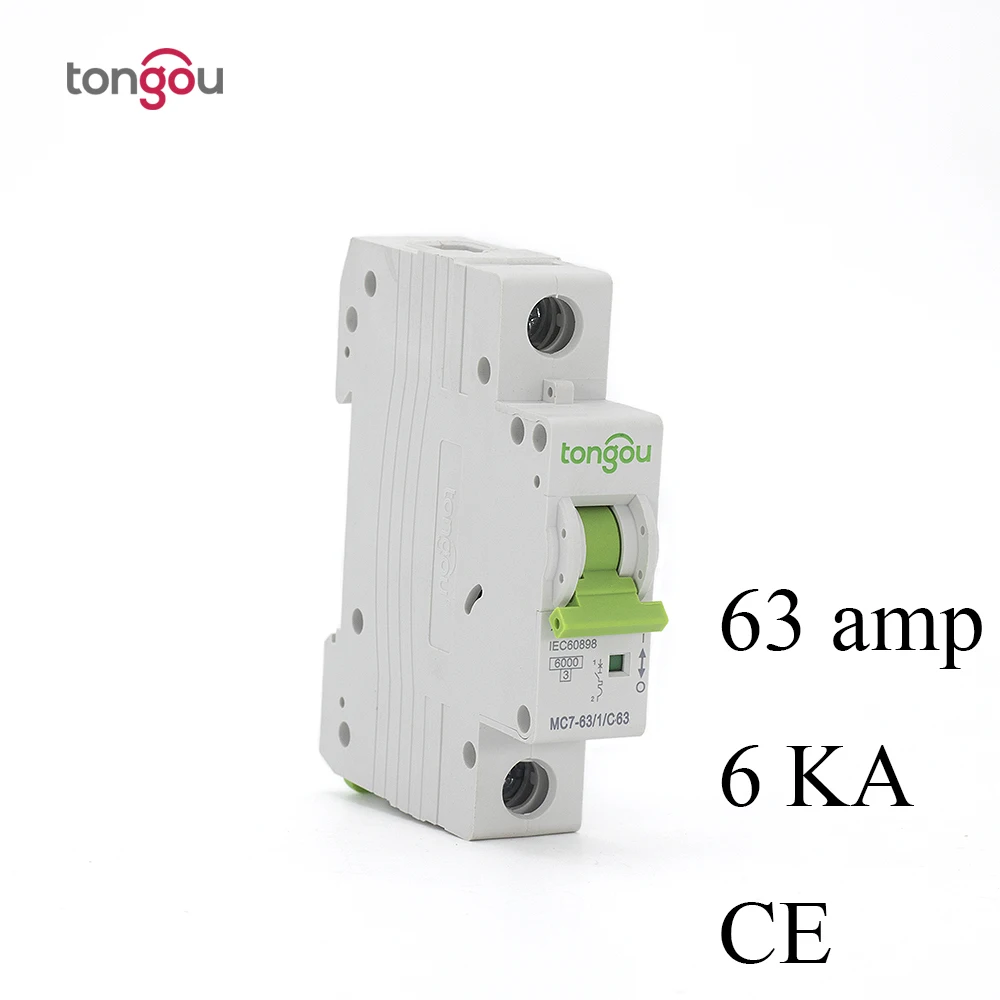 1 Pole C63 6KA Circuit Breaker 110V/220V/240V Overload Protection Switch MCB TOMC7 | Обустройство дома