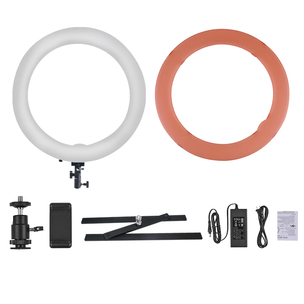

Camera Photo Studio Phone Video 18inch 60W 312PCS selfie LED Ring Light 5600K Photography Dimmable Ring Lamp with Table stand
