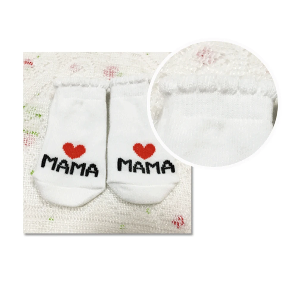 Новинка 2018 популярные милые мягкие теплые хлопковые носки с надписью Love Mama/Papa для