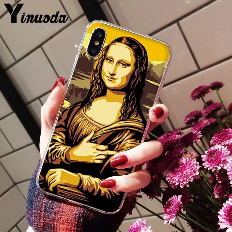 Van Gogh Mona Lisa Funny Art Girl with a pear earing