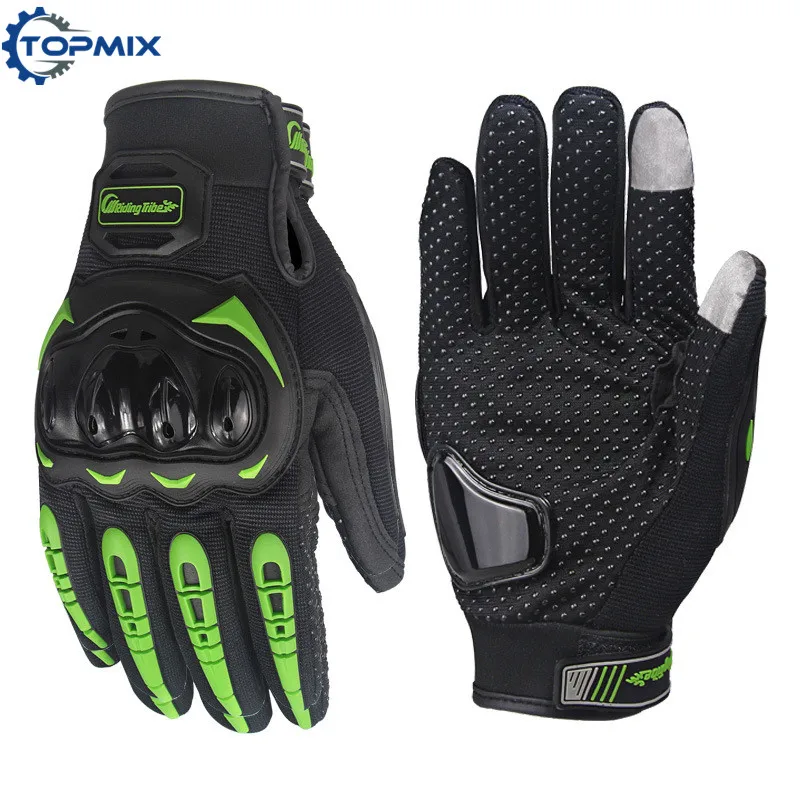 Screen Touch Motorcycle Gloves Green 1