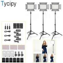 Tycipy Led Video Light Dimmable Camera Photo Studio Light with Battery Tripod Remote Control Lighting for Video for Canon Nikon