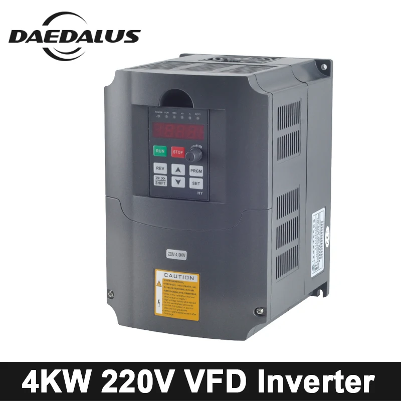 

4KW 220V Spindle Inverter VFD Variable Frequency Driver 220V Frequency Converter Output Phase 3phase For CNC Engraver Machine
