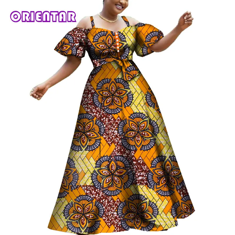 2020 Women African Dresses Fashion Off Shoulder Puff Sleeve Party Ball ...