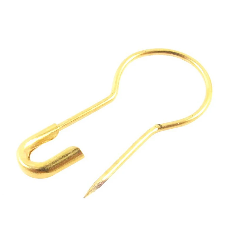 

Hot Gourd Hooks Calabash Shape Safety Pins Swing Tag 100 Pcs Gold Tone