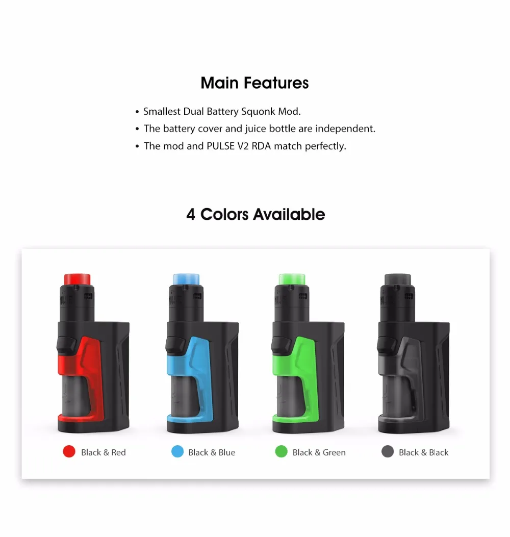 Original Vandy Vape PULSE DUAL KIT 200W Pulse Dual MOD with Vandyvape 2ML Pulse V2 RDA Tank Electronic Cigarette Vaporizer 01 (4)