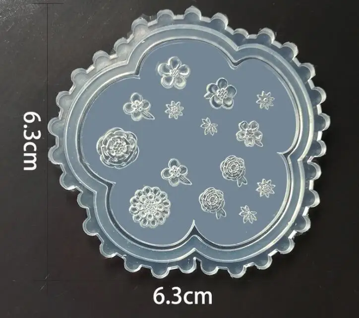 Gel nail flowers charm silicone mold