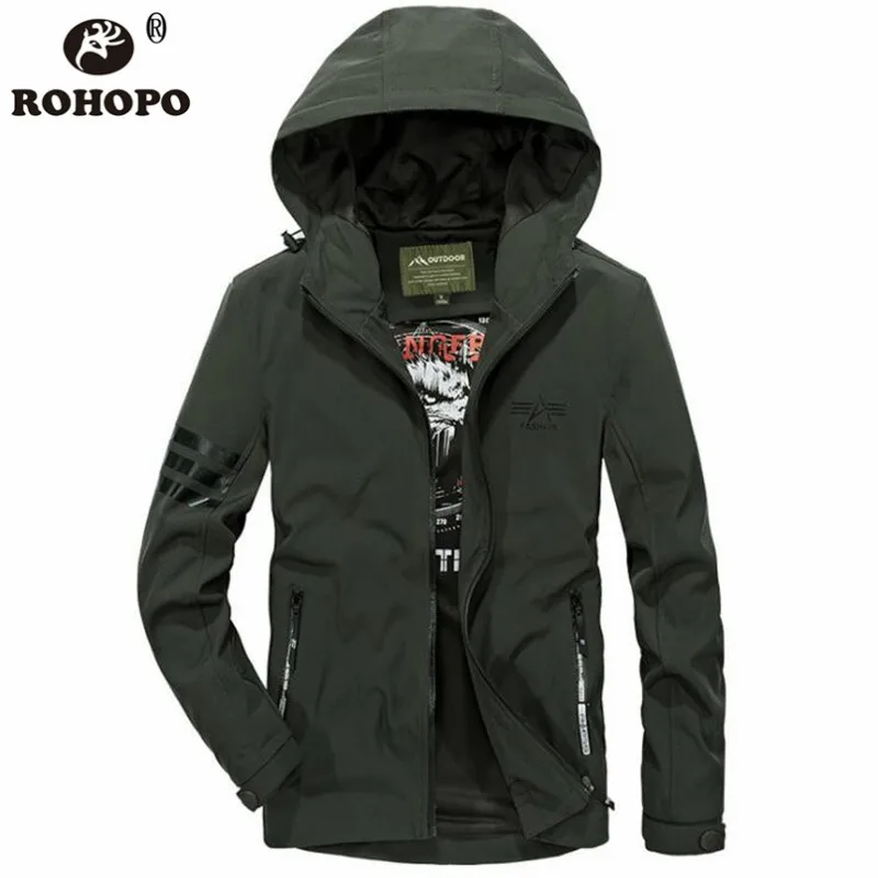 Autumn Jacket Outwear 2019 Male Hooded Korean Casual Windbreaker Black Deep Blue Mesh Leisure Breathable Quick Dry Outwears Man