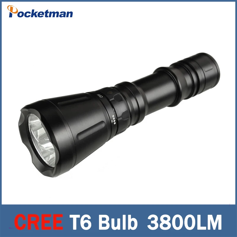 

Top Quality 3*CREE XM-L T6 5000LM 5-Mode LED Diving Flashlight Torch Brightness Waterproof 60m White Light LED Torch