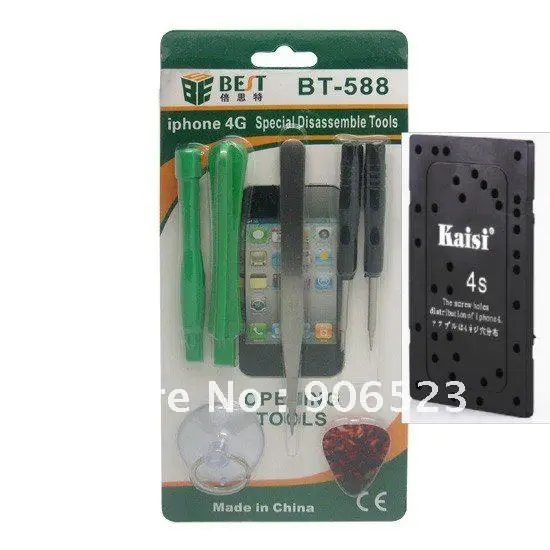 

2012 NEW Free Shipping screw holes distribution board with mobile phone Opening Tools kit for iPhone 4S 4GS