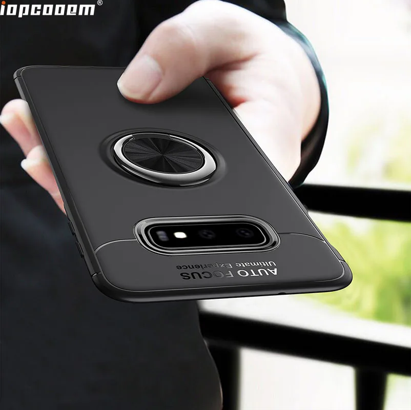 Для samsung Galaxy S10 для Lite Чехлы стенд колец на палец противоударный мягкий чехол