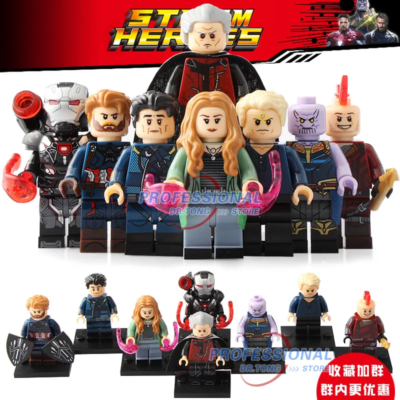 

Single Sale Super Heroes Thanos Vision Collector Starhawk Captain America Scarlet Witch BuildingBlocks Bricks Gift Toys X0193