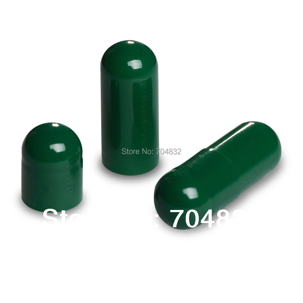 

5000 pcs/Carton Separated Dark Green Empty Gelatin Capsule Size #000 Capsules For Capsule Filler Machines