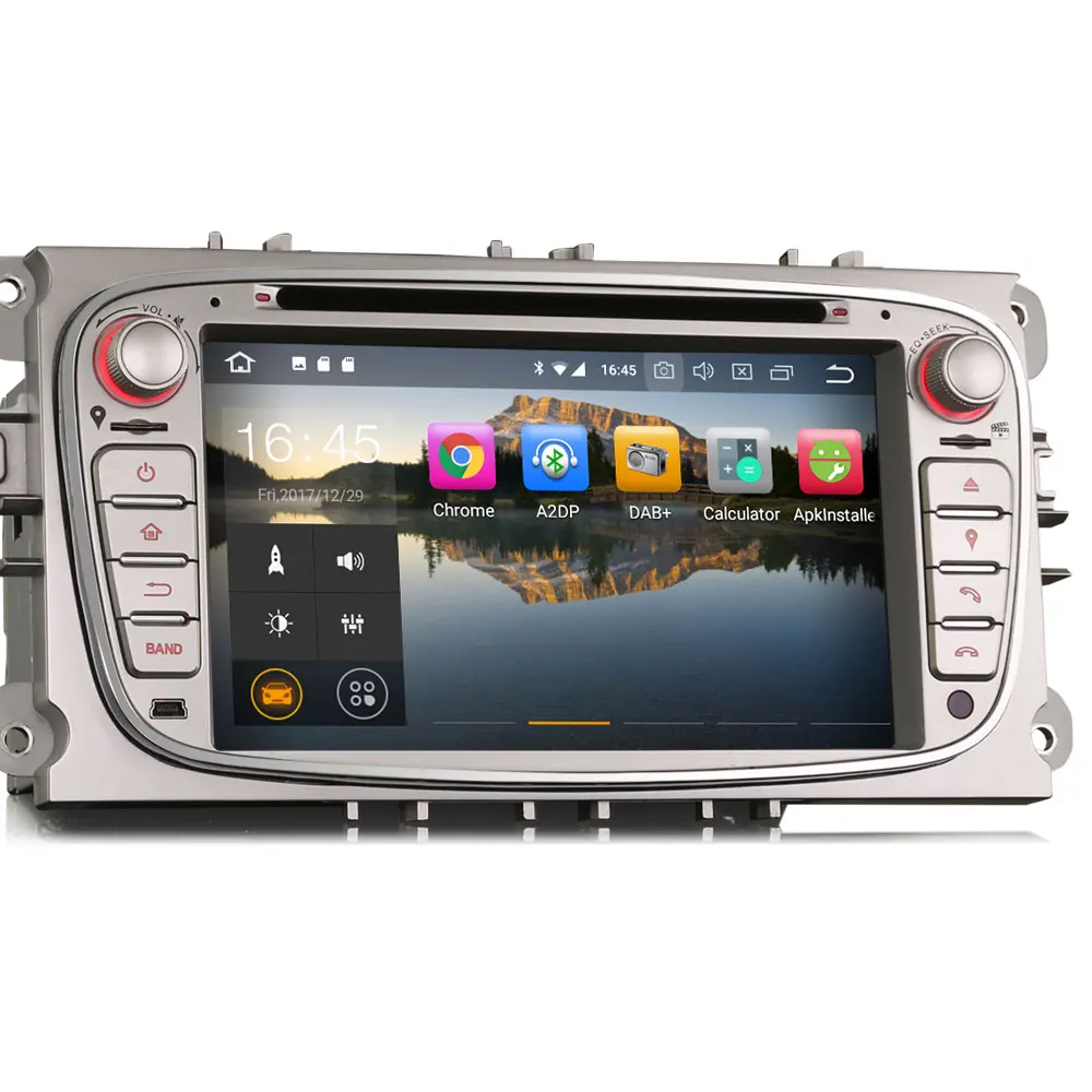 Best Erisin ES7809F 7" Android 8.0 Octa core 4G RAM Car DVD GPS Radio DVR DAB+ DVD For Ford Mondeo Focus S/C-Max Galaxy 3