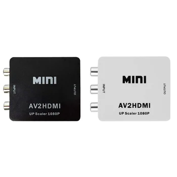 

RCA to HDMI AV to HDMI 1080P AV2HDMI Mini AV to HDMI Converter Adapter Box UP Scaler Support PAL NTSC3.58 Black White