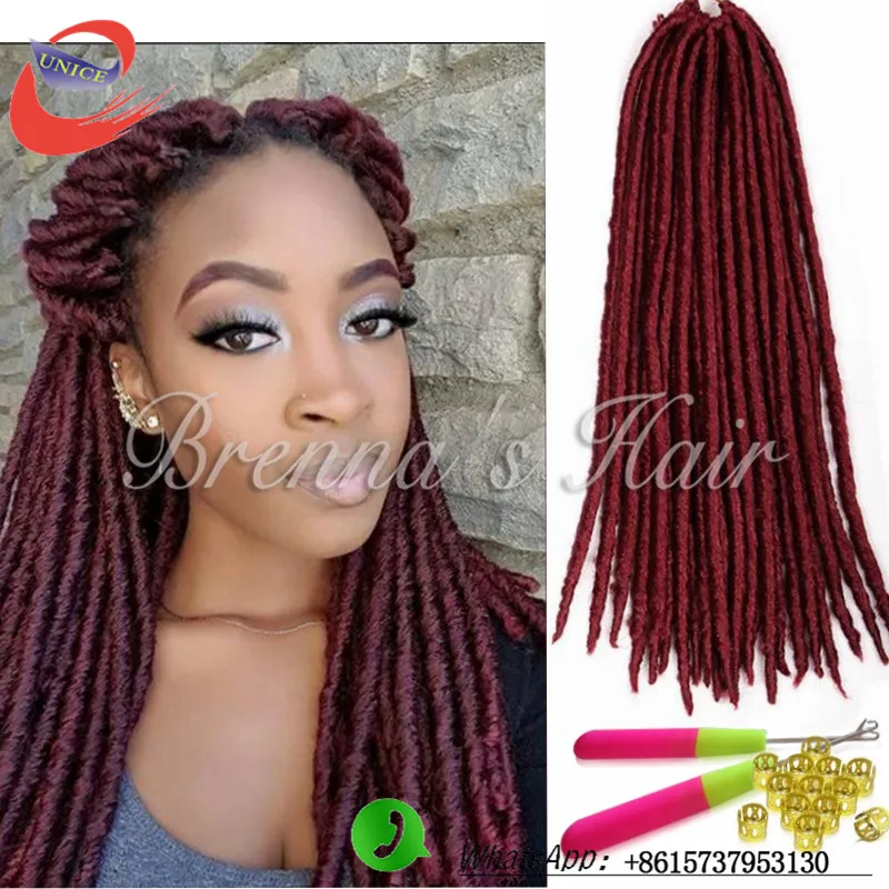 18 Inch Beautiful Burgundy Braiding Hair Havana Twist Faux Locs