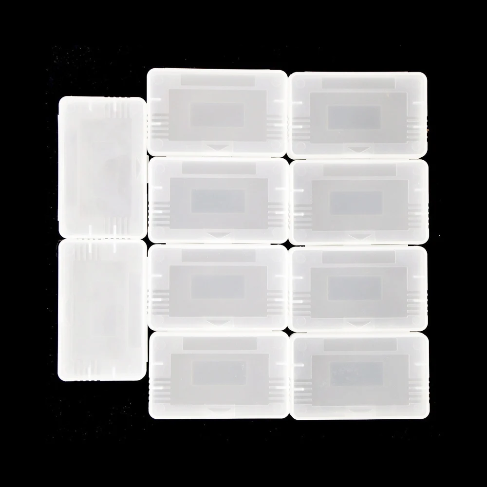 10pcs/Lot Game Cartridge Storage Case for GBA SP GBM White Clearin