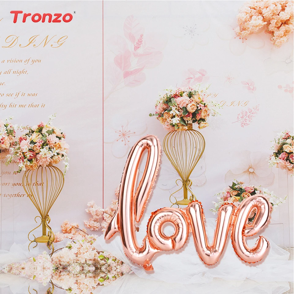 Tronzo 40 дюймов Большой Лигатуры Любовь Фольгированные Шары 105*65 см Свадебный Душ