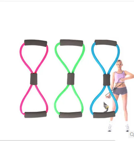 

Resistance Training Bands Tube Workout Exercise for Yoga 8 Type Body Building Fitness Equipment Tool