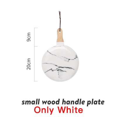 Европейская мраморная посуда керамическая посуда тарелка для лица тарелка лук режущая доска - Цвет: only white small