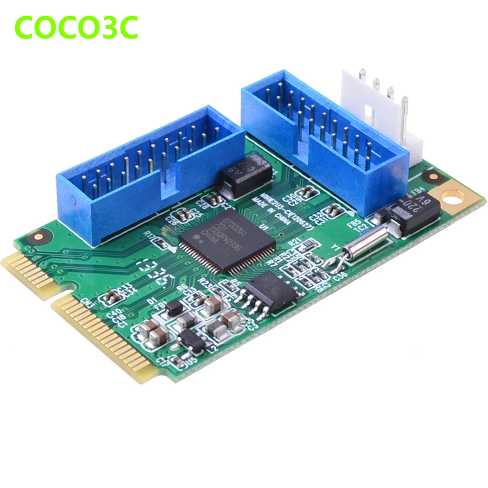 Mini PCIe до 4 USB 3,0 портов карты mini PCI express до Dual 19Pin 20 Pin коннектор 19P USB Женский коннектор до 2 USB3.0 spiltter кабель