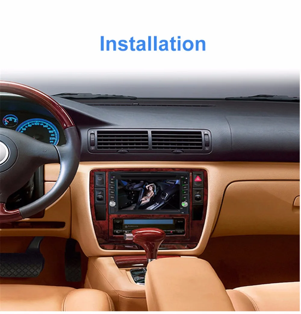 Perfect 6.2" Double 2 Din Android 6.0.1 4G LTE Quad Core Touch Sreen 2GB RAM 32GB ROM Car DVD Player GPS Navigation Radio Stereo 2Din 0