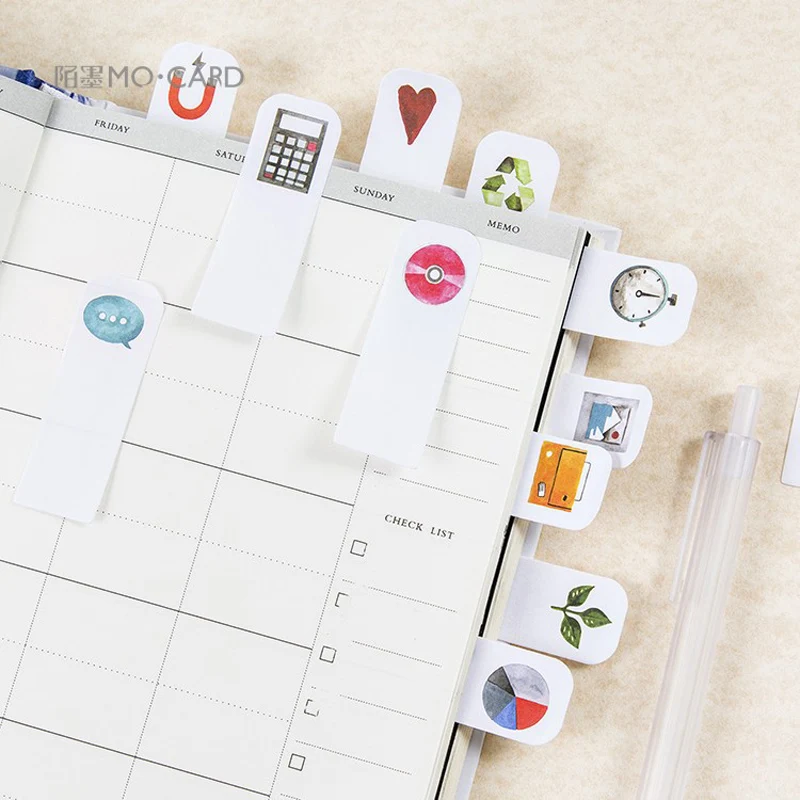 

80 Pages /Pack Office Study Home Stick Label Memo Pad Sticky Notes School Office Supply Student Stationery