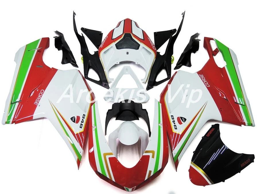 

New ABS Injection Mold Motorcycle Full Fairings Kit Fit for DUCATI 848 1098 1198 1098R 1198S Fairing Set Custom Red Green