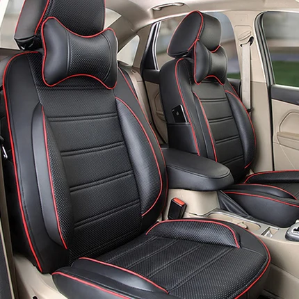 AutoDecorun ПВХ кожаный чехол для сидений Land Rover, новинка, Дискавери, спорт,, аксессуары, на заказ, подходят для автомобильных сидений, Защитные подушки - Название цвета: Black 2 for 7 seats