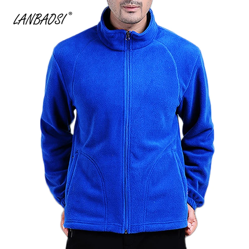 Lanbaosi الحراري الصوف جاكيتات للرجال والنساء windproof الدافئة كم طويل الصوف معطف ملابس التنزه التزلج السفر
