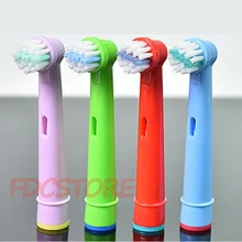 4 pezzi di Ricambio Dei Capretti Dei Bambini Spazzolino Da Denti Teste Per Oral-B Spazzolino Da Denti Elettrico Fit Advance Power/Pro Salute/Triumph/3D Excel