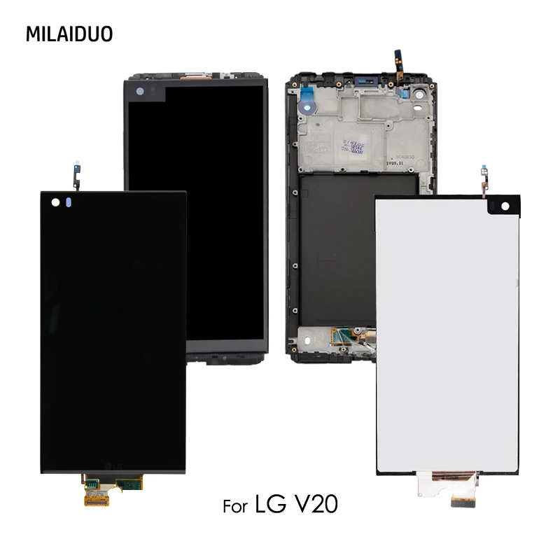 

LCD Display For LG V20 H910 H918 H990 VS995 VS996 Touch Screen Digitizer Assembly Replacement Black No/with Frame 5.7 inch