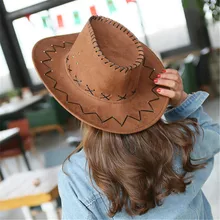 Западная ковбойская шляпа ручной работы пляжные фетровые шляпы для солнца вечерние кепки для мужчин и женщин ковбойская шляпа унисекс полые западные шляпы подарок AD0041