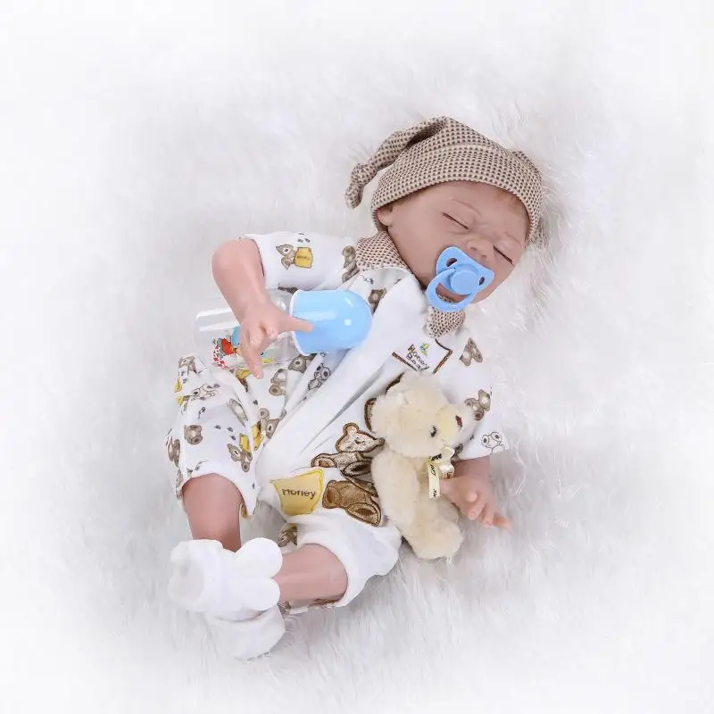 Silicone-Doll-Reborn-Babies-Sleeping-Closed-Doll-Lifelike-Realistic-Baby-Doll-Kids-Growth-Partners-Juguetes-Brinquedos (4)