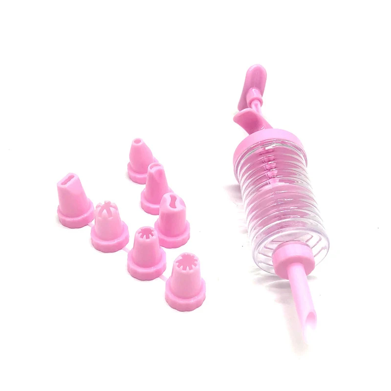 

IVYSHION 9pcs Plastic Cake Nozzles Nozzles Set Tool Icing Syringe Mold Cake Decoration Piping Cream Syringe Kitchen Baking Tools