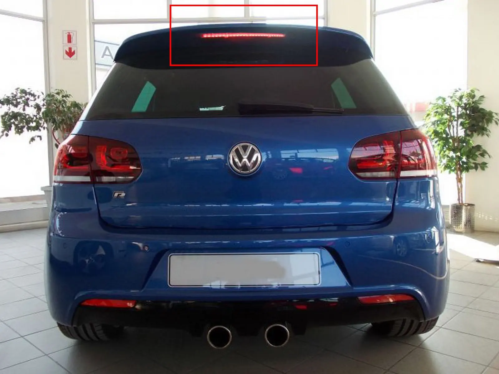ANGRONG 블랙 렌즈 LED 하이 레벨 브레이크 스톱 라이트, VW 골프 V GTI R32 폴로 9N 2004-2009 및 파사트 R36 2007-2010