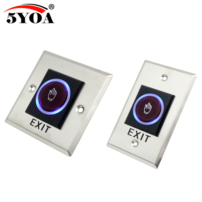 

5YOA Infrared Sensor Switch No Touch Contactless Door Release Exit Button with LED Indication