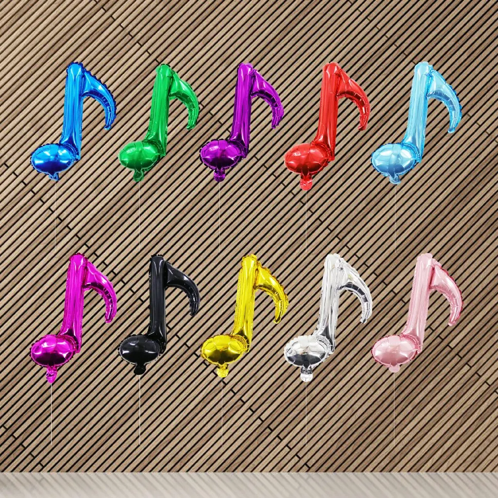 

1pc New Colorful Music Double Notes Balloon High School Party Festa Birthday Musical Notes Foil Balloons Neon Event Party Supply