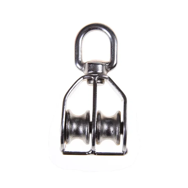 Double Sheave Wire Rope Pulley Block Chain Traction Wheel M15 Durable