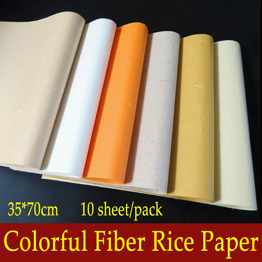 Colorful Chinese Painting Rice Paper Yunlong Xuan Paper Fiber Paper for