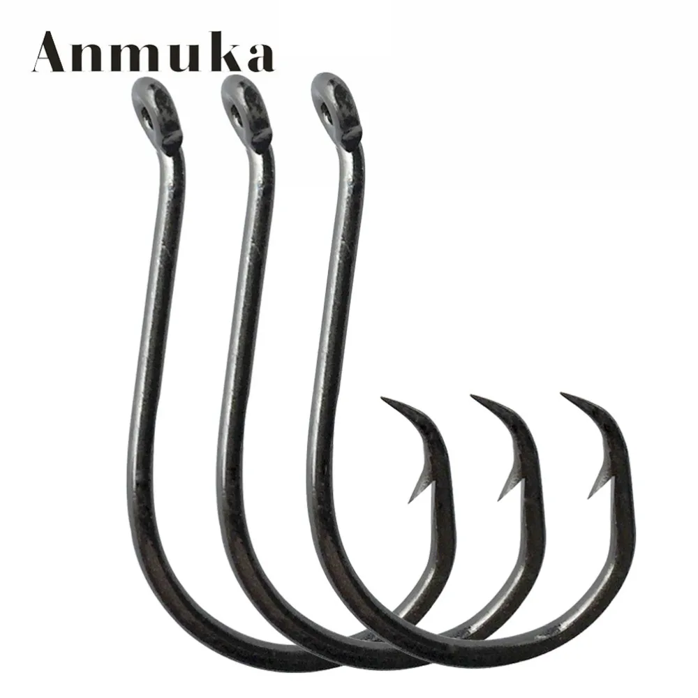 Anmuka 10Pc/Lot 2.3cm 2.7cm Tuna Hooks For Fishing Hook Sharp Fishhook