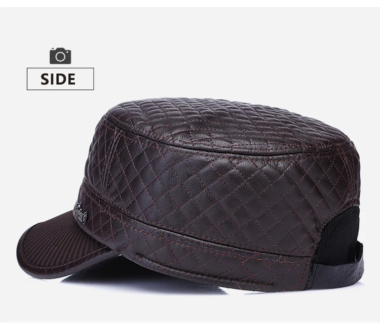 New Warm Winter spring Ear Flaps For Men Hat Thickened Baseball Cap With Ears Men'S Flat top hat Can be waterproof hat_voghion.com