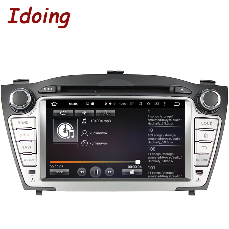 Автомобильный DVD плеер Idoing 2Din подходит для Hyundai Tucson/Ix35 GPS навигация 8 ядер 4 Гб + 32