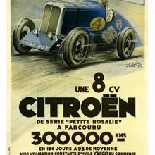 Vintage coche cartel de publicidad Citroen Petit Rosalie clásicos de lona pinturas pared vintage carteles pegatinas hogar Decoración regalo